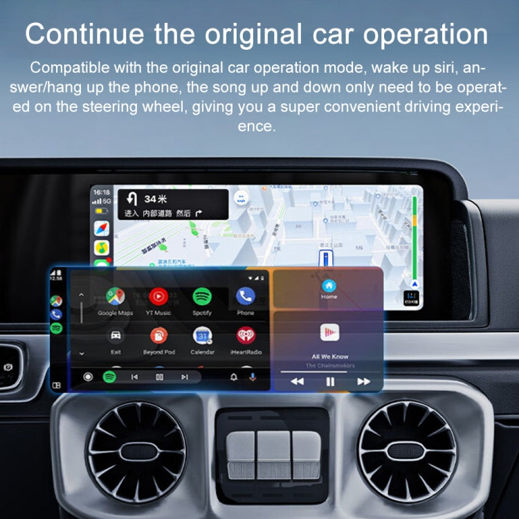 CarPlay and Android Auto Dual Interface Wireless Car Connectivity Box, Length:20cm(Black) - Bluetooth Adapters by PMC Jewellery | Online Shopping South Africa | PMC Jewellery | Buy Now Pay Later Mobicred