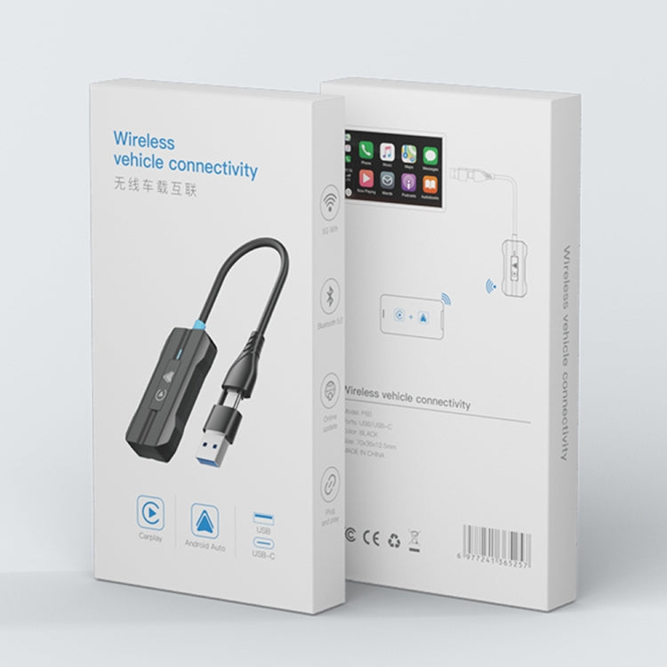 CarPlay and Android Auto Dual Interface Wireless Car Connectivity Box, Length:20cm(Black) - free shipping - PMC Jewellery - Order now!