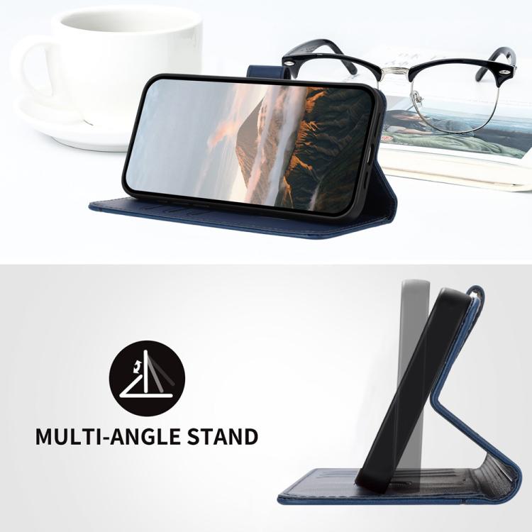 For iPhone 17 Pro Max Triangle Pattern Buckle Clasp Leather Phone Case(Royal Blue) - free shipping - PMc TechLife - Order now!