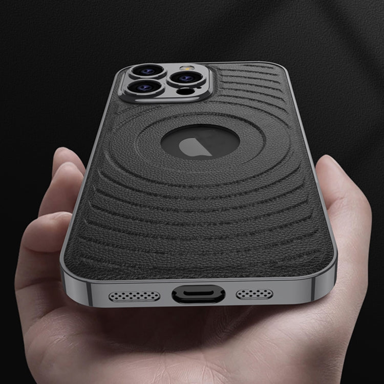 For iPhone 16 Pro GKK Plating Leather Wave MagSafe Phone Case(Carbon Fiber) - free shipping - PMC Jewellery - Order now!