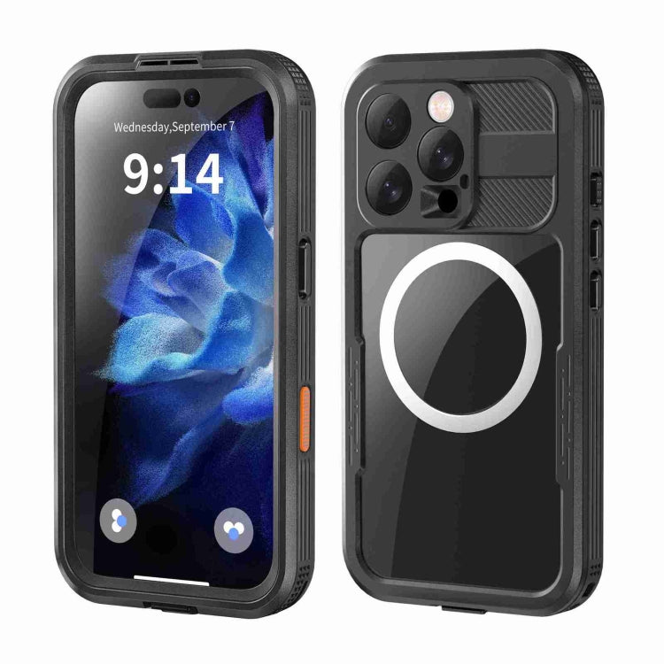 For iPhone 16 Pro RedPepper IP68 Waterproof Triple-proof MagSafe Phone Case(Black) - free shipping - PMC Jewellery - Order now!