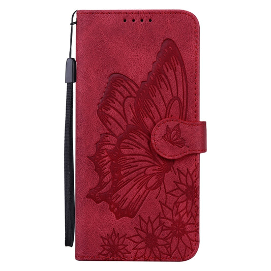 For Samsung Galaxy S25 Ultra 5G Retro Skin Feel Butterflies Embossing Horizontal Flip Leather Phone Case(Red) - Galaxy S25 Ultra 5G Cases by PMC Jewellery | Online Shopping South Africa | PMC Jewellery | Buy Now Pay Later Mobicred