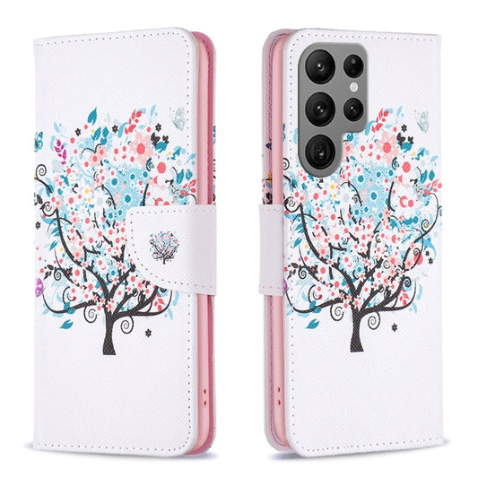 For Samsung Galaxy S25 Ultra 5G Colored Drawing Pattern Leather Phone Case(Tree) - Galaxy S25 Ultra 5G Cases by PMC Jewellery | Online Shopping South Africa | PMC Jewellery | Buy Now Pay Later Mobicred