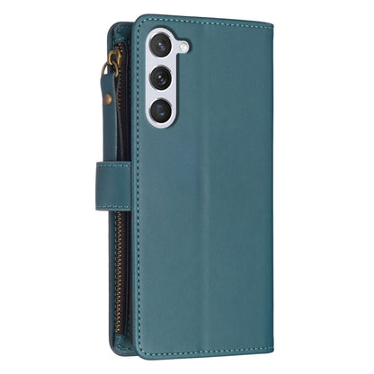 For Samsung Galaxy S25 5G 9 Card Slots Zipper Wallet Leather Flip Phone Case(Green) - Galaxy S25 5G Cases by PMC Jewellery | Online Shopping South Africa | PMC Jewellery | Buy Now Pay Later Mobicred