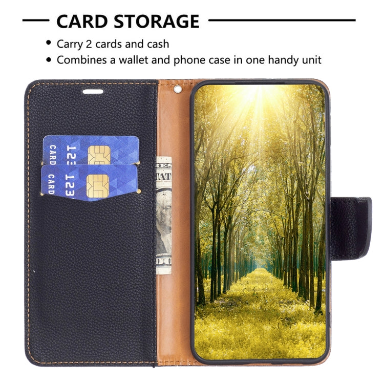 For Samsung Galaxy S25+ 5G Litchi Texture Pure Color Flip Leather Phone Case(Black) - Galaxy S25+ 5G Cases by PMC TechLife | Online Shopping South Africa | PMC TechLife | Buy Now Pay Later Mobicred