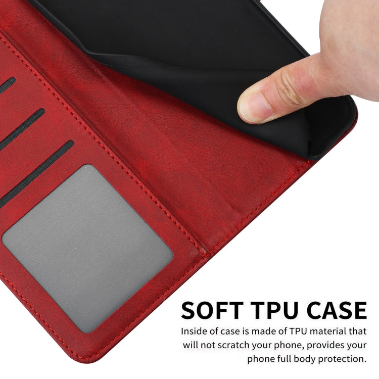 For Samsung Galaxy S25 / S24 5G Solid Calf Texture Flip Leather Phone Case(Red) - Galaxy S25 5G Cases by PMC Jewellery | Online Shopping South Africa | PMC Jewellery | Buy Now Pay Later Mobicred