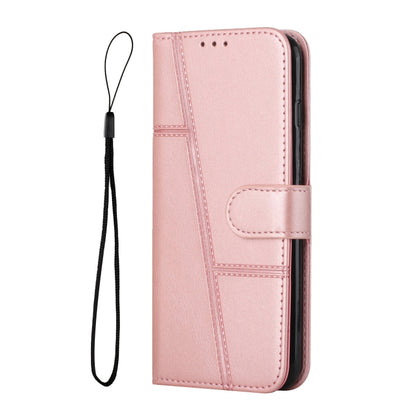 For Samsung Galaxy S25 Ultra 5G Stitching Calf Texture Buckle Leather Phone Case(Rose Gold) - Galaxy S25 Ultra 5G Cases by PMC Jewellery | Online Shopping South Africa | PMC Jewellery | Buy Now Pay Later Mobicred