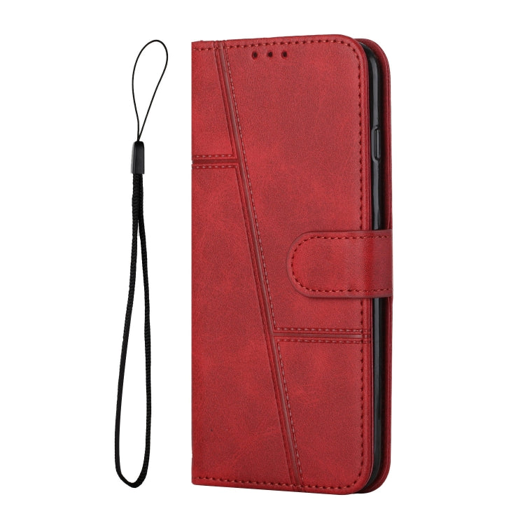 For Samsung Galaxy S25+ / S24+ 5G Stitching Calf Texture Buckle Leather Phone Case(Red) - Galaxy S25+ 5G Cases by PMC Jewellery | Online Shopping South Africa | PMC Jewellery | Buy Now Pay Later Mobicred