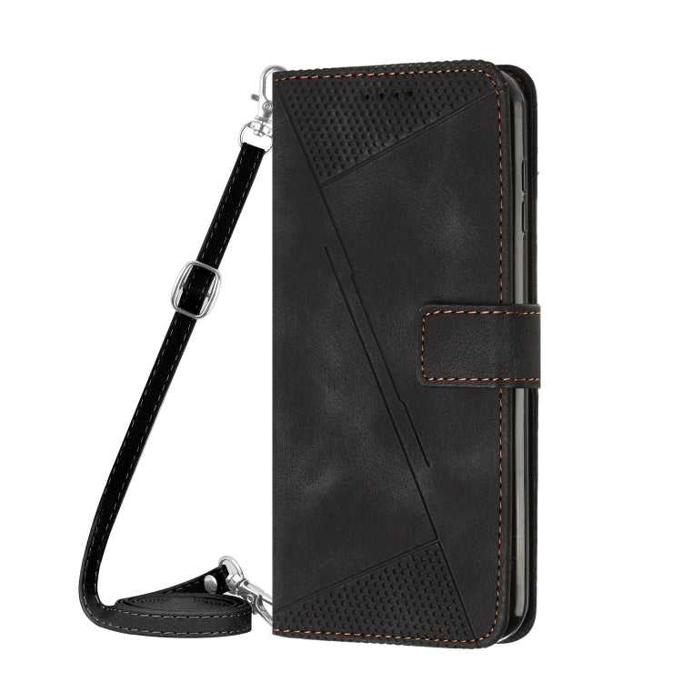 For Samsung Galaxy S25+ / S24+ 5G 5G Dream Triangle Leather Phone Case with Long Lanyard(Black) - free shipping - PMC Jewellery - Order now!