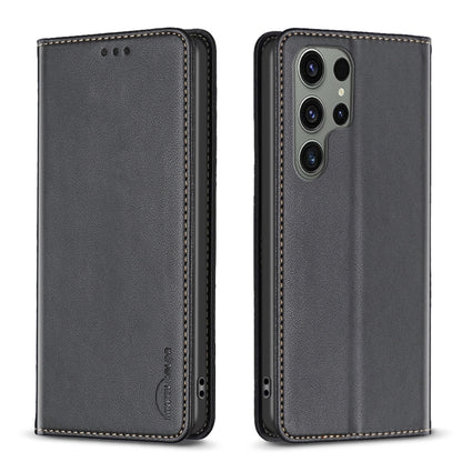 For Samsung Galaxy S25 Ultra 5G Magnetic Leather Phone Case(Black) - Galaxy S25 Ultra 5G Cases by PMC Jewellery | Online Shopping South Africa | PMC Jewellery | Buy Now Pay Later Mobicred