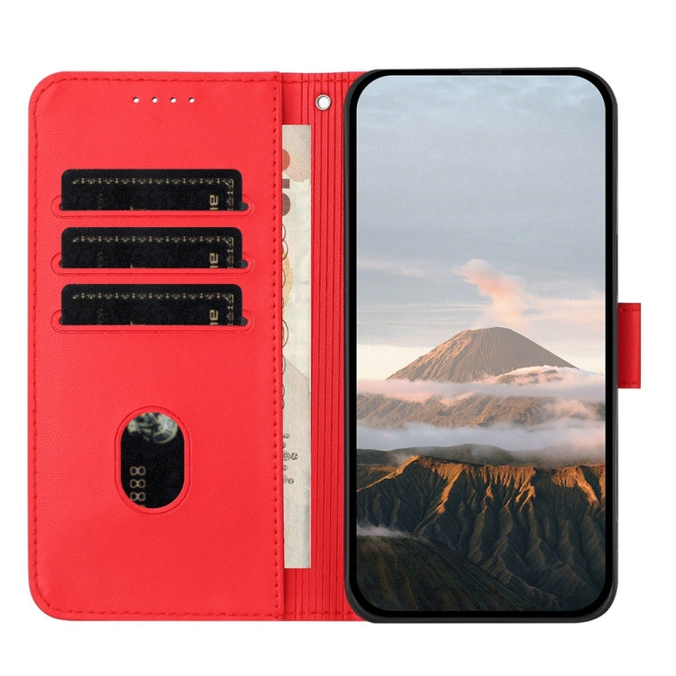 For Tecno Spark Go 2024 Triangle Pattern Buckle Clasp Leather Phone Case(Red) - Tecno Cases by PMC Jewellery | Online Shopping South Africa | PMC Jewellery | Buy Now Pay Later Mobicred
