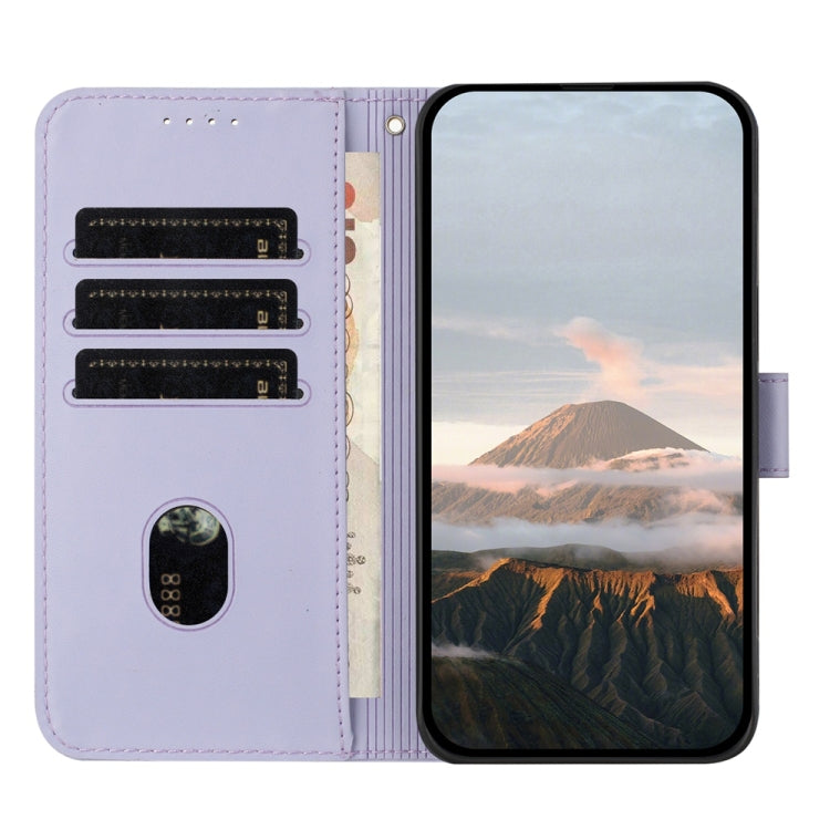 For Tecno Spark Go 2024 Triangle Pattern Buckle Clasp Leather Phone Case(Light Purple) - Tecno Cases by PMC Jewellery | Online Shopping South Africa | PMC Jewellery | Buy Now Pay Later Mobicred