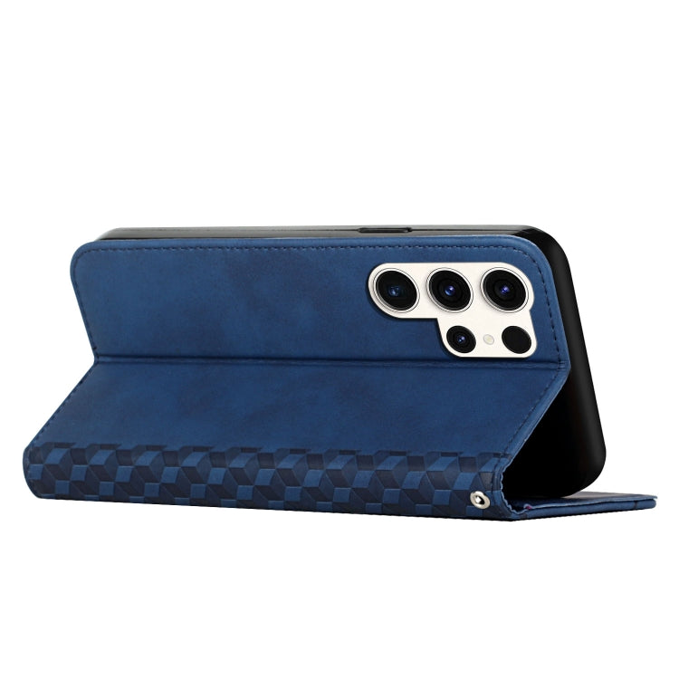 For Samsung Galaxy S25 Ultra 5G Diamond Splicing Skin Feel Magnetic Leather Phone Case(Blue) - Galaxy S25 Ultra 5G Cases by PMC Jewellery | Online Shopping South Africa | PMC Jewellery | Buy Now Pay Later Mobicred