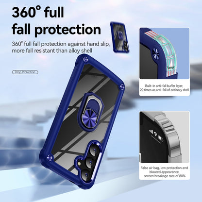 For Samsung Galaxy S25+ 5G TPU + PC Lens Protection Phone Case with Ring Holder(Blue) - Galaxy S25+ 5G Cases by PMC Jewellery | Online Shopping South Africa | PMC Jewellery | Buy Now Pay Later Mobicred