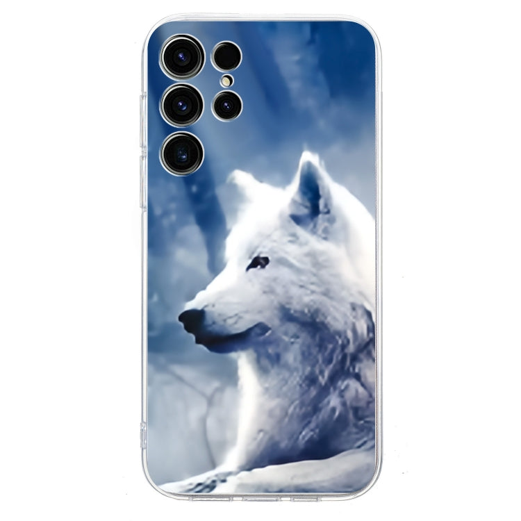 For Samsung Galaxy S25 Ultra 5G Colorful Painting Pattern TPU Phone Case(White Wolf) - Galaxy S25 Ultra 5G Cases by PMC Jewellery | Online Shopping South Africa | PMC Jewellery | Buy Now Pay Later Mobicred