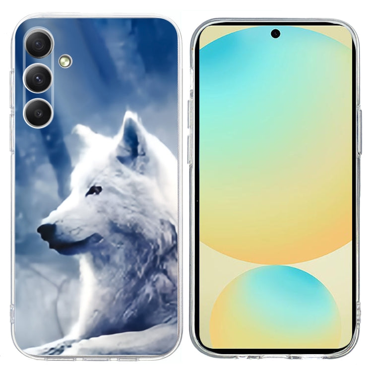 For Samsung Galaxy S25 FE 5G Colorful Painting Pattern TPU Phone Case(White Wolf) - Galaxy Phone Cases by PMC Jewellery | Online Shopping South Africa | PMC Jewellery | Buy Now Pay Later Mobicred