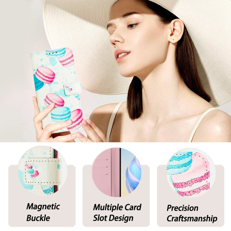 For iPhone 16e Art Colored Drawing Pattern Leather Phone Case(Cake) - iPhone 16e Cases by PMC TechLife | Online Shopping South Africa | PMC TechLife | Buy Now Pay Later Mobicred