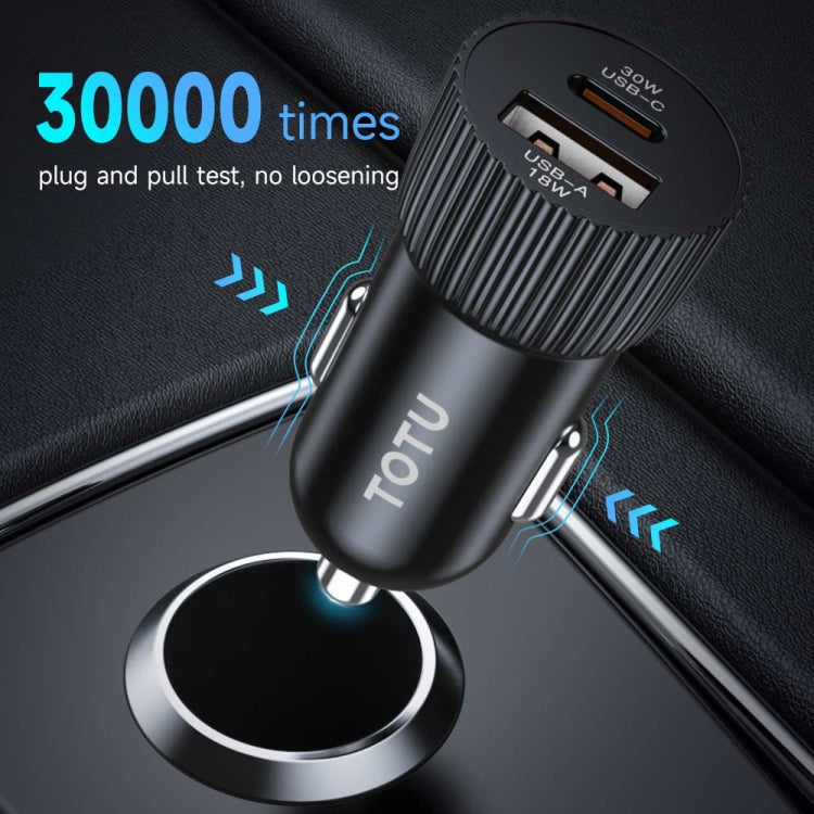 TOTU CC-1 36W Dual USB Ports Fast Charging Car Charger(Black) - Car Charger by TOTUDESIGN | Online Shopping South Africa | PMC Jewellery | Buy Now Pay Later Mobicred