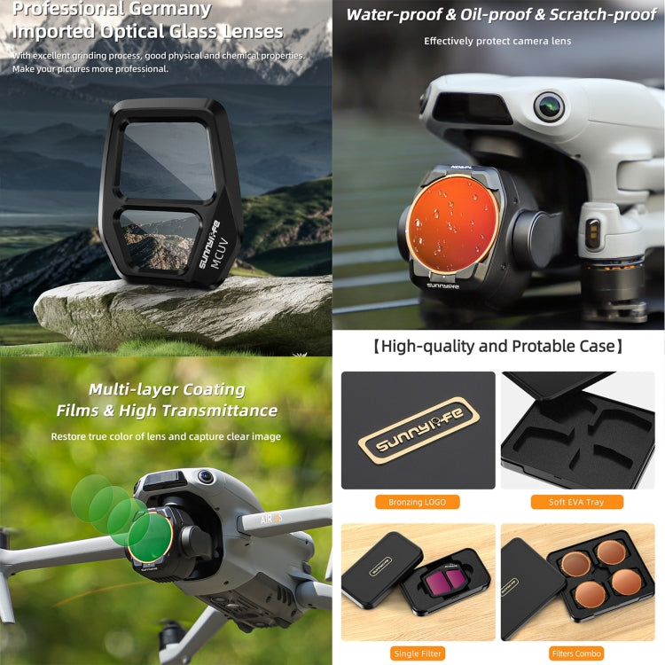For DJI Air 3S Sunnylife Camera Lens Filter, Filter:CPL - free shipping - PMC TechLife - Order now!