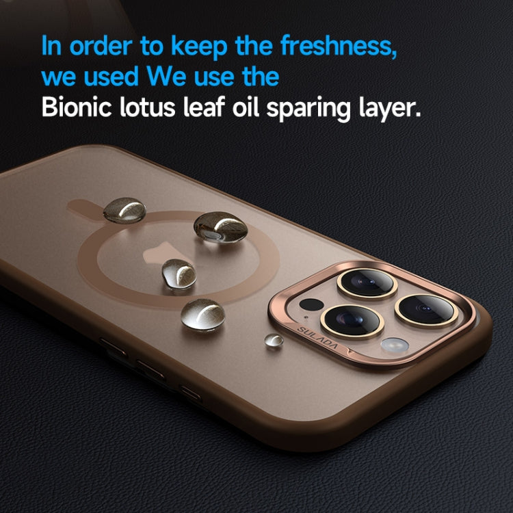 For iPhone 16 Pro Max SULADA Light Sand MagSafe Magnetic PC Hybrid TPU Phone Case(Grey) - free shipping - PMC Jewellery - Order now!