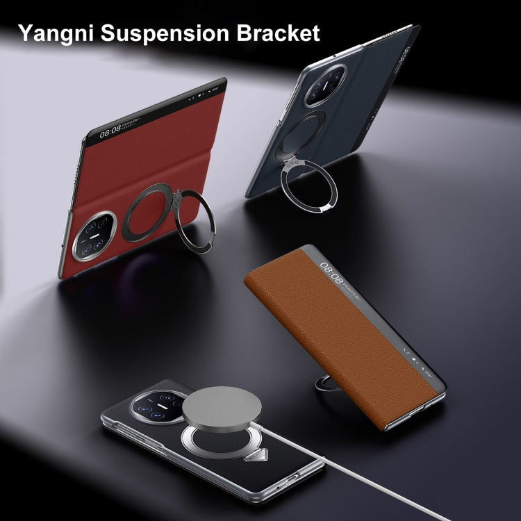 For Huawei Mate XT Ultimate Design SULADA Smart View Window MagSafe Magnetic Holder Leather Phone Case(Black) - Huawei Cases by SULADA | Online Shopping South Africa | PMC TechLife | Buy Now Pay Later Mobicred