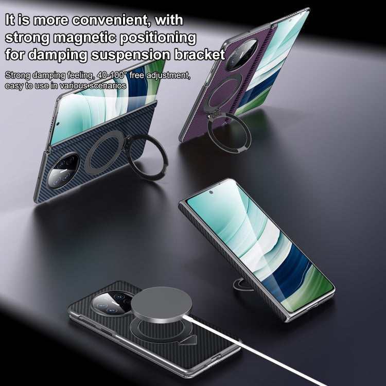 For Huawei Mate X6 SULADA Kevlar Texture MagSafe Magnetic Holder Phone Case(Blue) - free shipping - PMC TechLife - Order now!