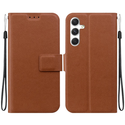 For Samsung Galaxy S25 5G Ultra-thin Voltage Magnetic Buckle Leather Phone Case(Brown) - Galaxy S25 5G Cases by PMC Jewellery | Online Shopping South Africa | PMC Jewellery | Buy Now Pay Later Mobicred