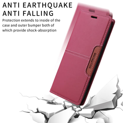 For iPhone 16 GQUTROBE G01 RFID Anti-theft Leather Phone Case(Red) - iPhone 16 Cases by GQUTROBE | Online Shopping South Africa | PMC Jewellery | Buy Now Pay Later Mobicred