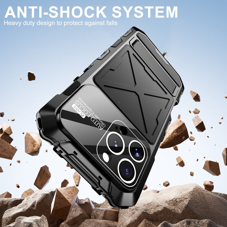 For iPhone 16 Pro R-JUST Life Waterproof Dustproof Shockproof Phone Case(Black) - free shipping - PMC Jewellery - Order now!