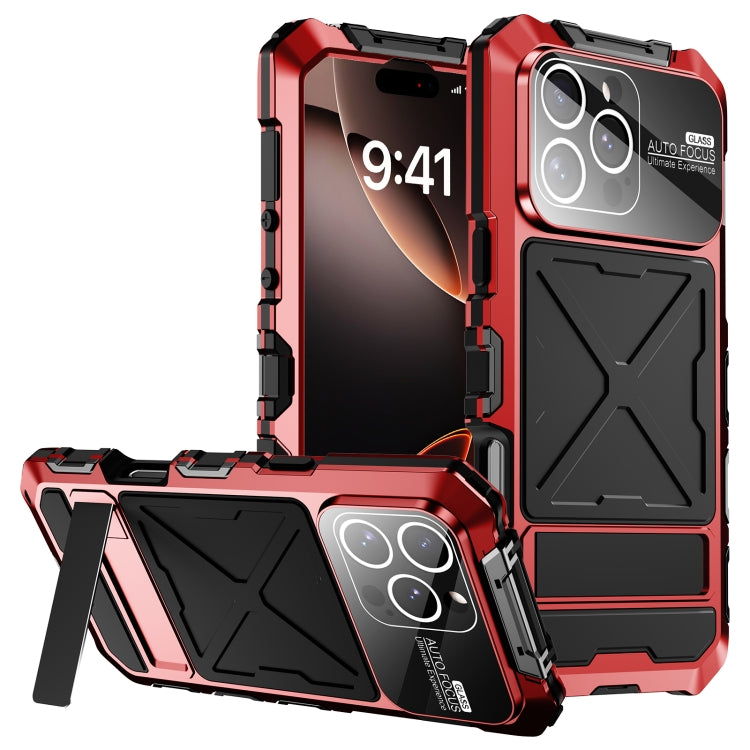 For iPhone 16 Pro R-JUST Life Waterproof Dustproof Shockproof Phone Case(Red) - iPhone 16 Pro Cases by R-JUST | Online Shopping South Africa | PMC Jewellery | Buy Now Pay Later Mobicred