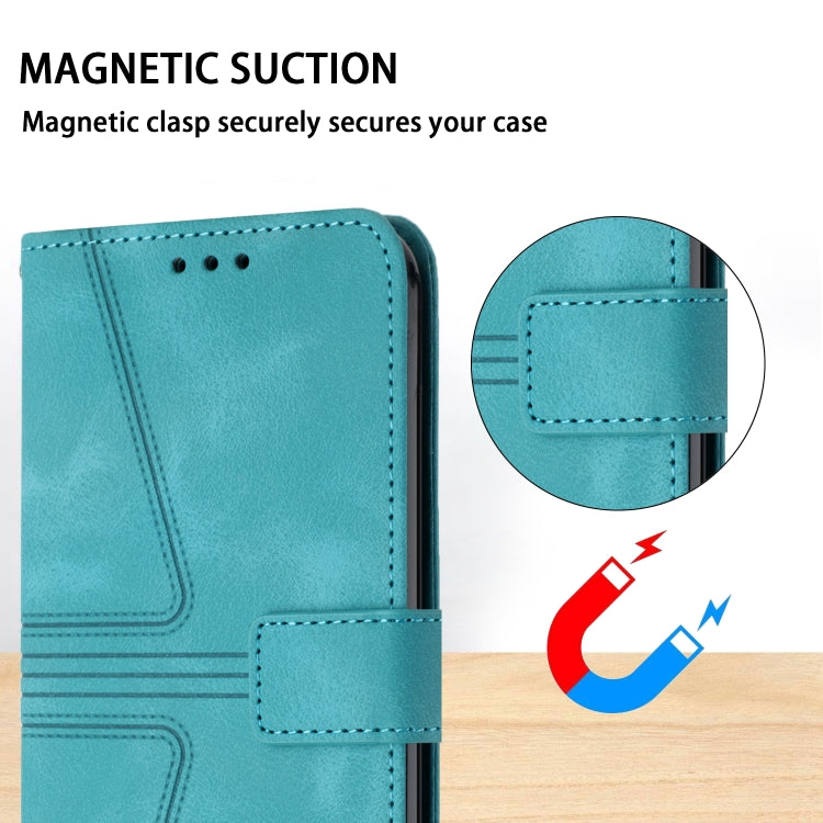 For Samsung Galaxy S25 5G Triangle Solid Color Leather Phone Case(Green) - Galaxy S25 5G Cases by PMC TechLife | Online Shopping South Africa | PMC TechLife | Buy Now Pay Later Mobicred