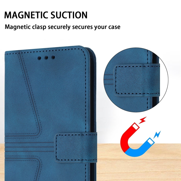 For Samsung Galaxy S25 Ultra 5G Triangle Solid Color Leather Phone Case(Blue) - free shipping - PMC TechLife - Order now!