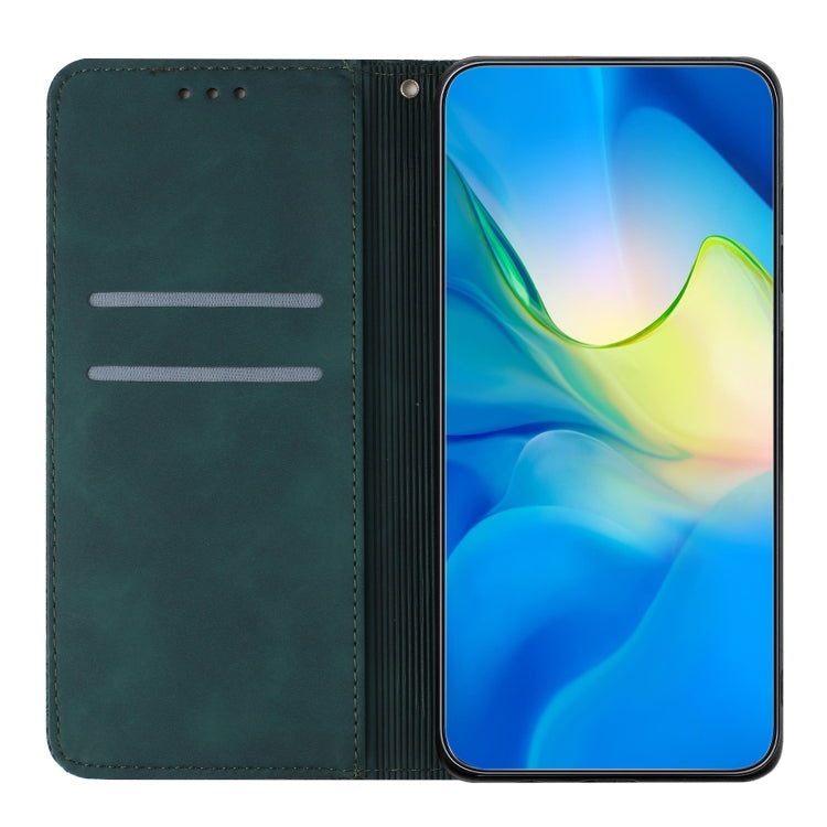 For Samsung Galaxy S25+ 5G Ethnic Embossed Adsorption Leather Phone Case(Blue) - Galaxy S25+ 5G Cases by PMC Jewellery | Online Shopping South Africa | PMC Jewellery | Buy Now Pay Later Mobicred