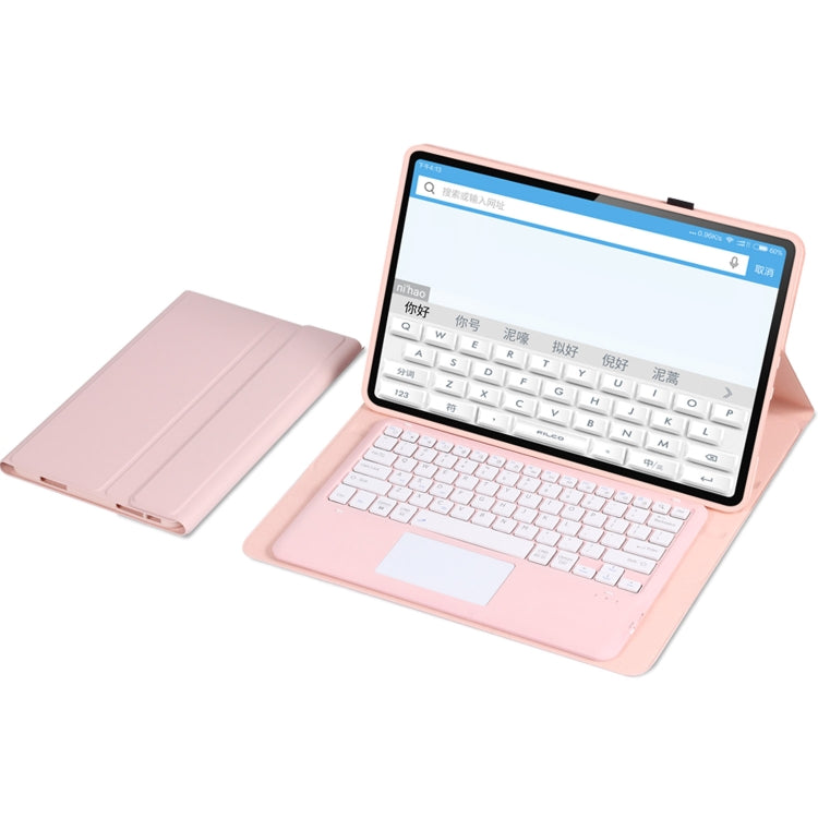 For Xiaomi Pad 6 Max 14 A0N8-A Ultra-thin Detachable Bluetooth Keyboard Leather Tablet Case with Touchpad(Pink White) - Others Keyboard by PMC Jewellery | Online Shopping South Africa | PMC Jewellery | Buy Now Pay Later Mobicred