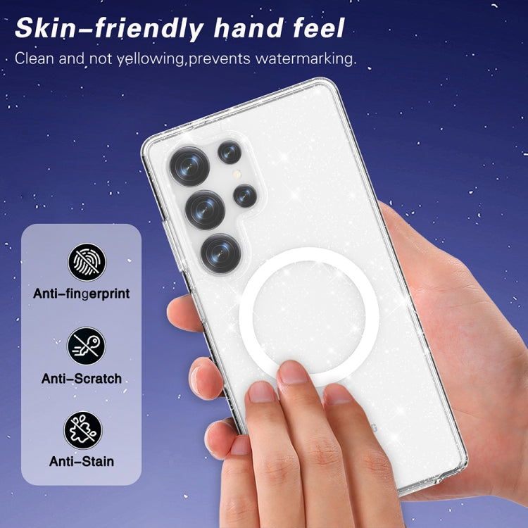 For Samsung Galaxy S25 Ultra 5G Terminator MagSafe Magnetic Phone Case(Glitter White) - Galaxy S25 Ultra 5G Cases by PMC Jewellery | Online Shopping South Africa | PMC Jewellery | Buy Now Pay Later Mobicred