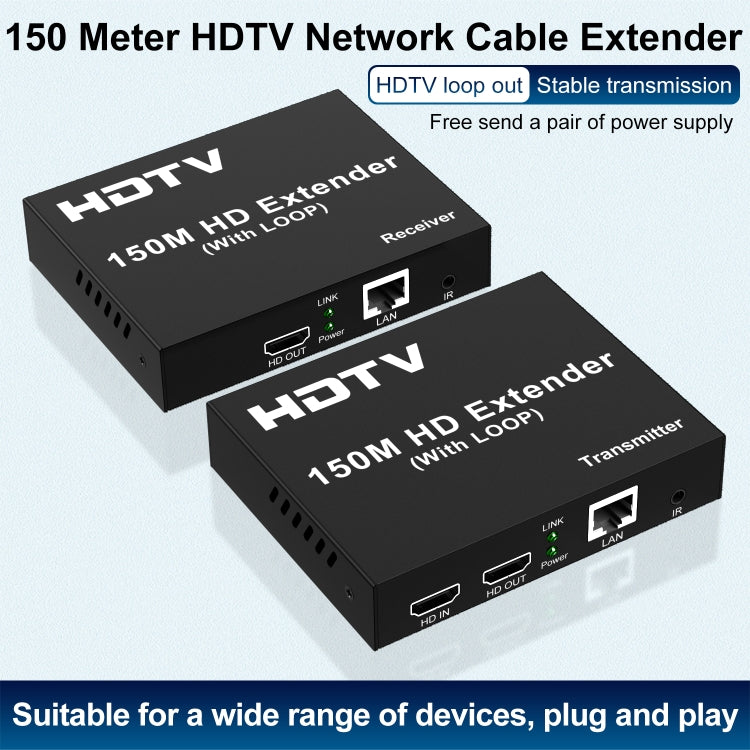 150m HDTV Network Extender(EU Plug) - Amplifier by PMC TechLife | Online Shopping South Africa | PMC TechLife | Buy Now Pay Later Mobicred