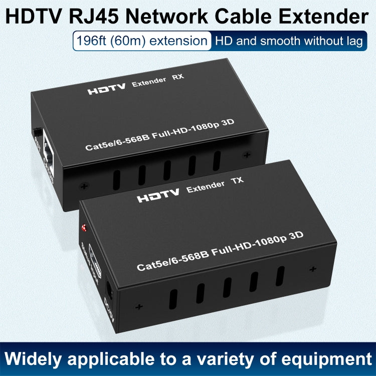60m HDTV RJ45 Network Cable Extender, Plug:US Plug - Amplifier by PMC TechLife | Online Shopping South Africa | PMC TechLife | Buy Now Pay Later Mobicred