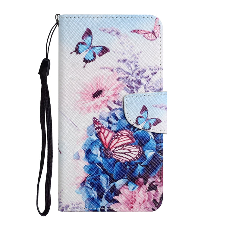 For Samsung Galaxy S25 5G Colored Drawing Pattern Leather Phone Case(Purple Butterfly) - Galaxy S25 5G Cases by PMC Jewellery | Online Shopping South Africa | PMC Jewellery | Buy Now Pay Later Mobicred