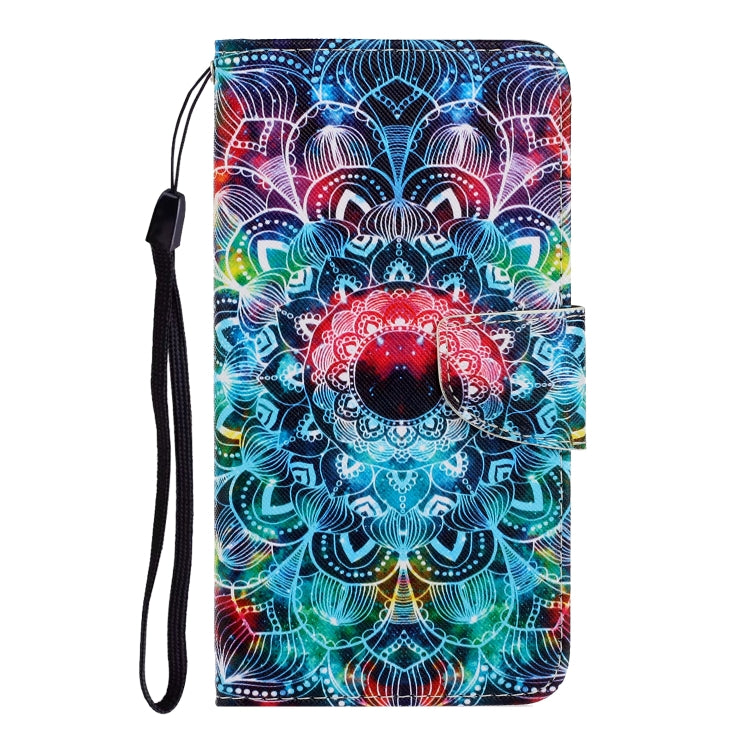 For Samsung Galaxy S25+ 5G Colored Drawing Pattern Leather Phone Case(Mandala) - Galaxy S25+ 5G Cases by PMC Jewellery | Online Shopping South Africa | PMC Jewellery | Buy Now Pay Later Mobicred