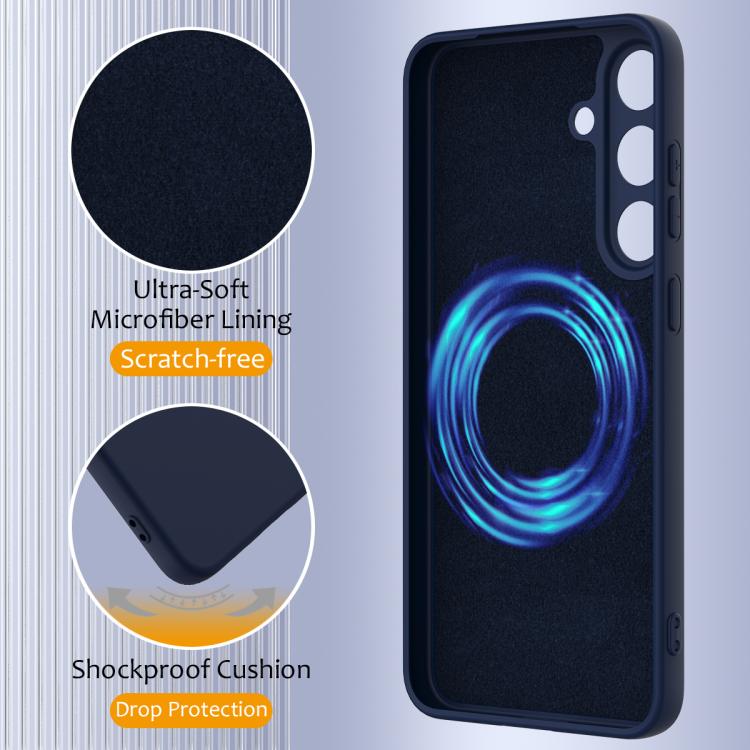 For Samsung Galaxy S25+ 5G Shockproof Silicone Magsafe Phone Case(Navy Blue) - Galaxy S25+ 5G Cases by PMC Jewellery | Online Shopping South Africa | PMC Jewellery | Buy Now Pay Later Mobicred