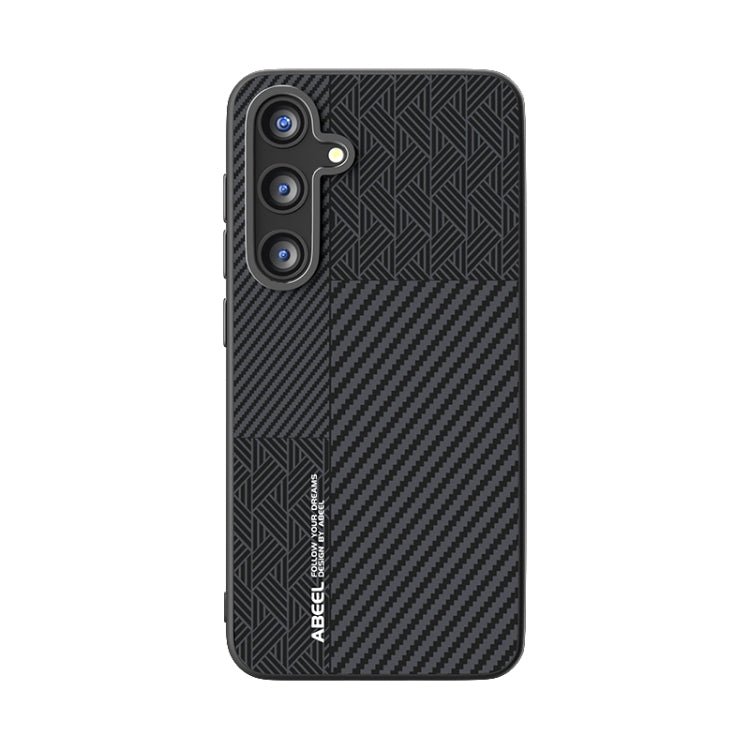 For Samsung Galaxy S25 5G ABEEL 6D Micro Relief MagSafe Magnetic Phone Case(Carbon Fiber Black) - Galaxy S25 5G Cases by PMC Jewellery | Online Shopping South Africa | PMC Jewellery | Buy Now Pay Later Mobicred