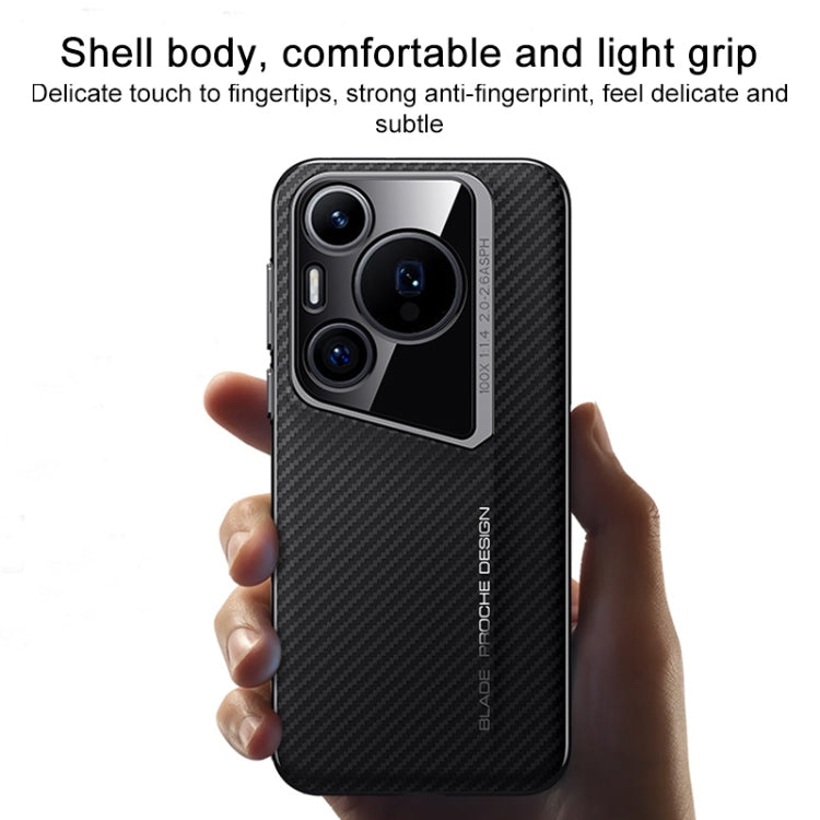 For Huawei Pura 70 Pro Carbon Fiber Texture PC Phone Case(Black) - Huawei Cases by PMC Jewellery | Online Shopping South Africa | PMC Jewellery | Buy Now Pay Later Mobicred