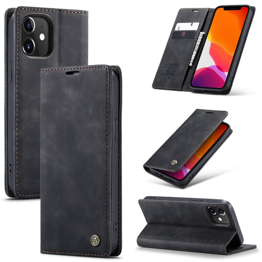 For iPhone 12 / 12 Pro CaseMe-013 Multifunctional Retro Frosted Horizontal Flip Leather Case with Card Slot & Holder & Wallet(Black) - iPhone 12 / 12 Pro Cases by CaseMe | Online Shopping South Africa | PMC Jewellery | Buy Now Pay Later Mobicred