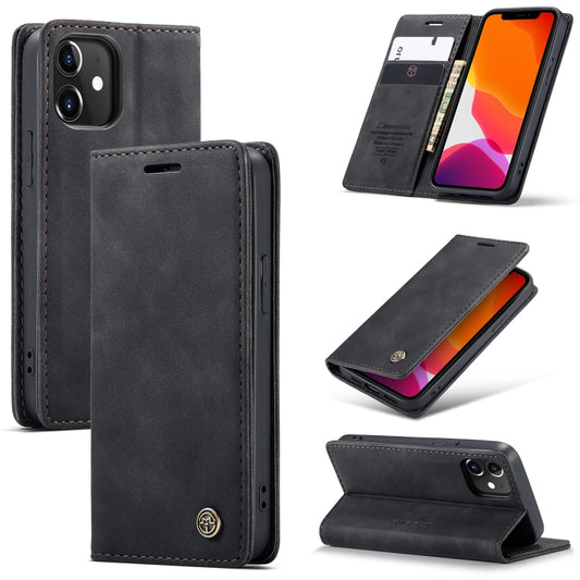 For iPhone 12 mini CaseMe-013 Multifunctional Retro Frosted Horizontal Flip Leather Case with Card Slot & Holder & Wallet(Black) - iPhone 12 mini Cases by CaseMe | Online Shopping South Africa | PMC Jewellery | Buy Now Pay Later Mobicred