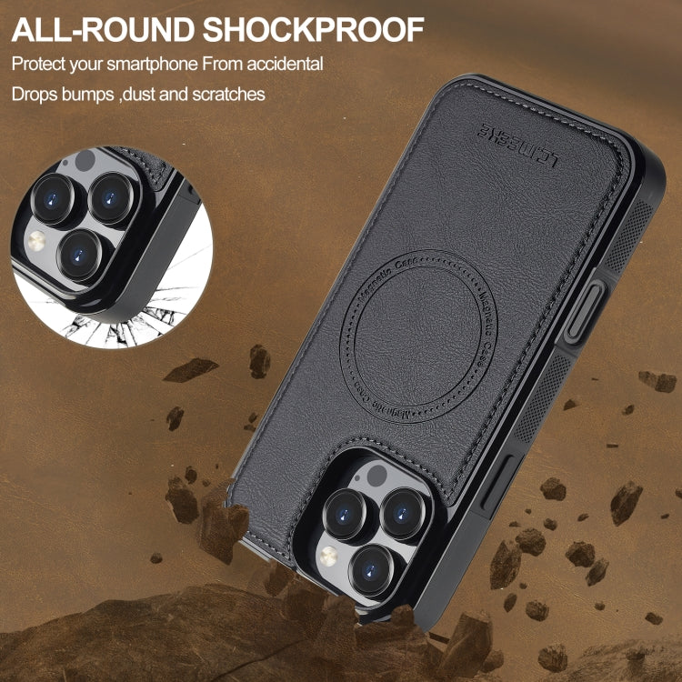 For iPhone 16 Pro Max LC.IMEEKE L5 Series Detachable RFID Card Bag Magsafe Phone Case(Black) - iPhone 16 Pro Max Cases by LC.IMEEKE | Online Shopping South Africa | PMC Jewellery | Buy Now Pay Later Mobicred
