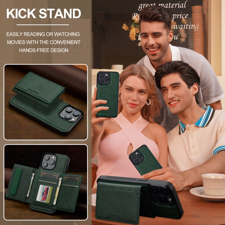 For iPhone 16 Pro LC.IMEEKE L5 Series Detachable RFID Card Bag Magsafe Phone Case(Green) - iPhone 16 Pro Cases by LC.IMEEKE | Online Shopping South Africa | PMC Jewellery | Buy Now Pay Later Mobicred