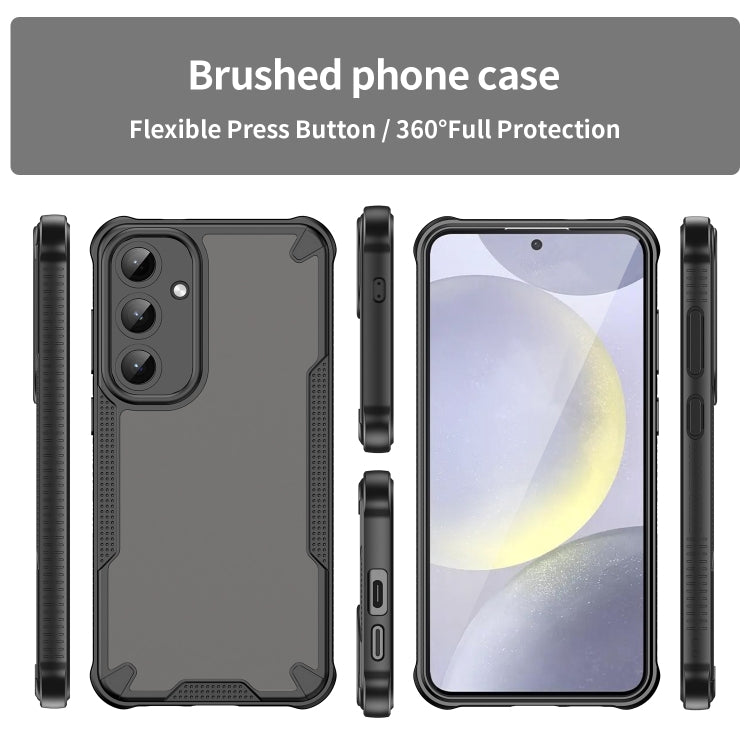 For Samsung Galaxy S25+ 5G Armor Glaze PC Hybrid TPU Phone Case(Black) - free shipping - PMC Jewellery - Order now!
