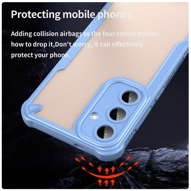 For Samsung Galaxy S25+ 5G Armor Glaze PC Hybrid TPU Phone Case(Blue) - Galaxy S25+ 5G Cases by PMC Jewellery | Online Shopping South Africa | PMC Jewellery | Buy Now Pay Later Mobicred