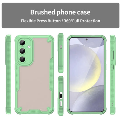 For Samsung Galaxy S25+ 5G Armor Glaze PC Hybrid TPU Phone Case(Green) - Galaxy S25+ 5G Cases by PMC Jewellery | Online Shopping South Africa | PMC Jewellery | Buy Now Pay Later Mobicred