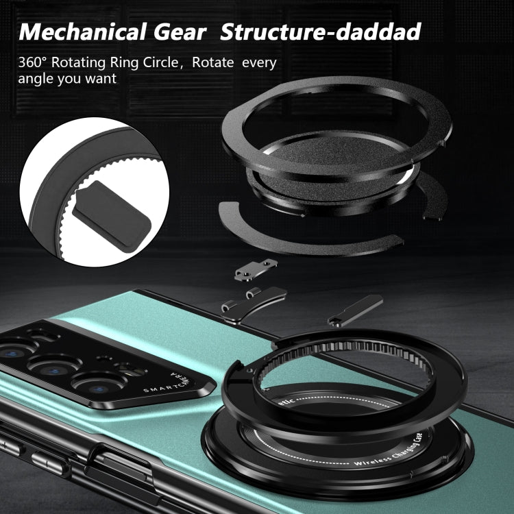 For Honor Magic V2 RSR Porsche Design Gold Medal Rotating Folding Series Ring Holder Phone Case(Royal Blue) - Honor Cases by PMC TechLife | Online Shopping South Africa | PMC TechLife | Buy Now Pay Later Mobicred
